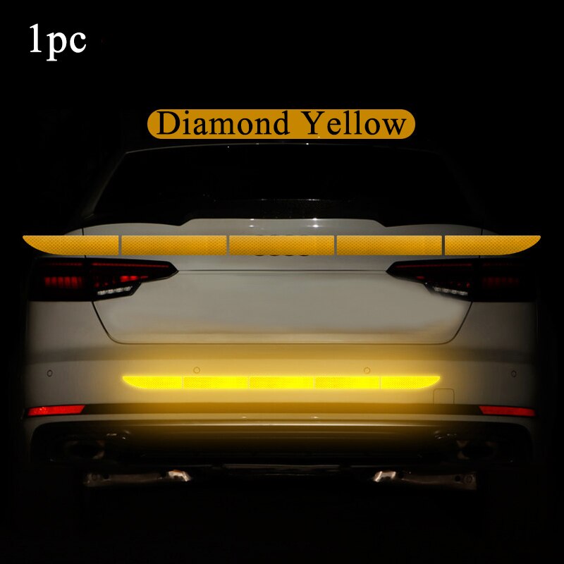 4 kleuren Auto Reflecterende Waarschuwing Sticker Nano Tape Strip Auto Kofferbak Reflecterende Waarschuwing Sticker Strip Bescherm Rijden Veiligheid Decor