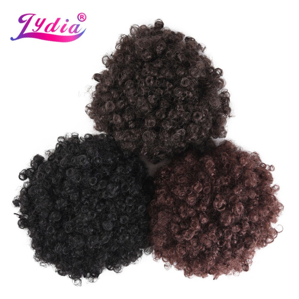 Lydia Curly Synthetic Hair Chignon Bun Extensions Updo Clip In Hairpiece 12inch Donut Chignon Cheveux 86g/Piece