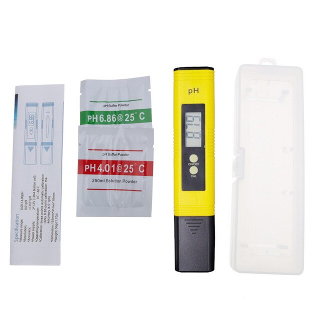 Pocket Pen Type PH Meter Analyzer Draagbare LCD Digitale PH Tester: Yellow