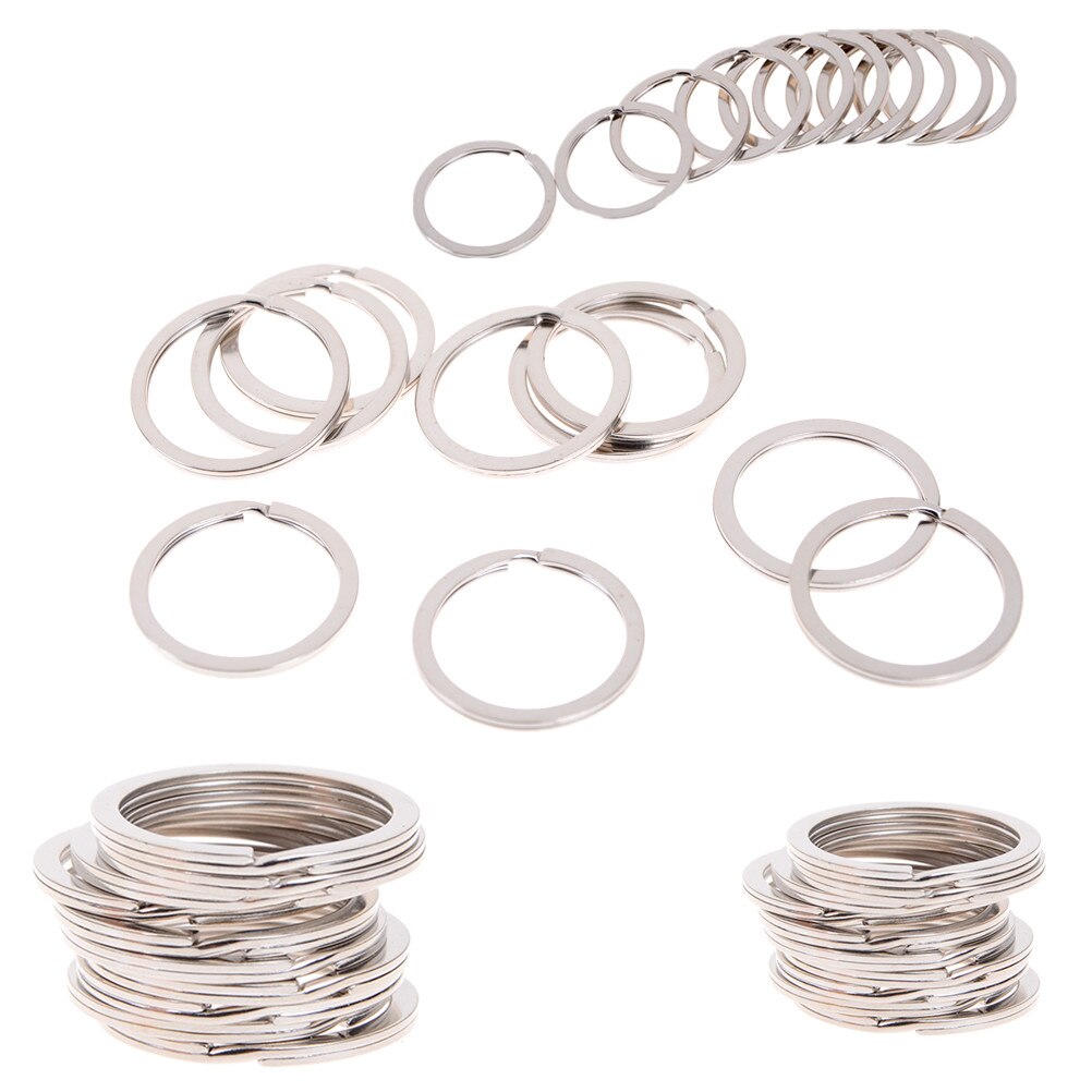 10PCs 1.5x25mm Silver Tone Split Rings Key Rings – Grandado