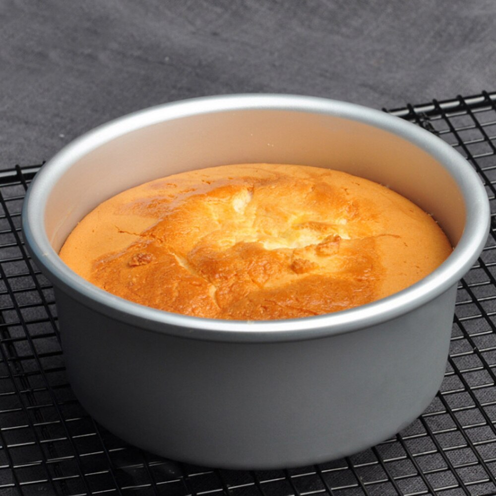 2 stuks bakvorm van legering, bakvorm, cakevorm voor thuis, restaurant, hotel,  (8 inch (  + 6 inch, zilver)