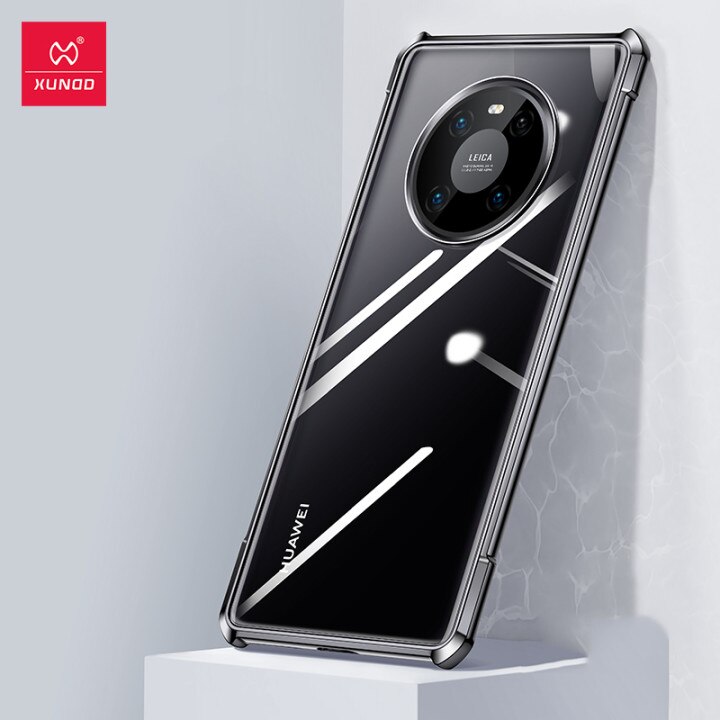 Xundd Case For Huawei Mate 40 Mate 40 Pro Plus Case Shockproof Transparent Glove Glass Cover For Mate 40 Pro Mate 40 ProPlus: For Mate 40 / Black / Case and Glass