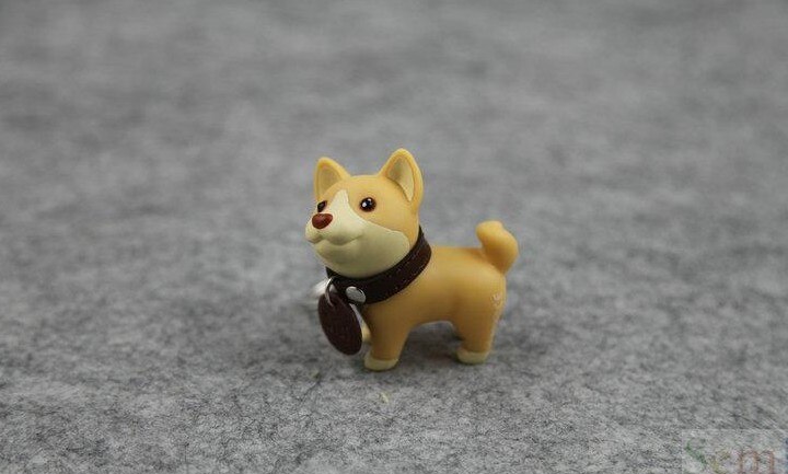 Dejlig hvalp nøglering dag model alaskan malamute japansk akita bull terrier pvc taske vedhæng tilbehør
