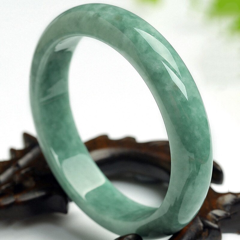 Genuine Natural Green Jade Bangle Bracelet Charm Jewellery Accessories Hand-Carved Lucky Amulet for Women Her Men