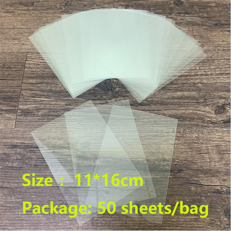 50Pcs /Set Transparent Plastic Window Sheets for DIY Scrapbooking Handmade Craft Shaker Cards Making Clear Sheets 11*16cm: Default Title
