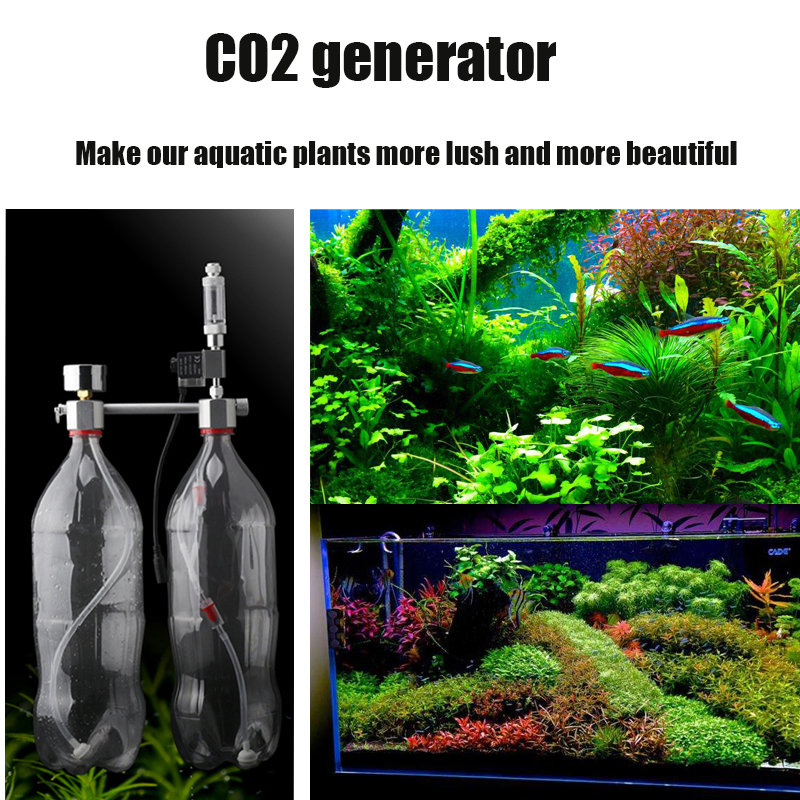 Zrdr Aquarium Diy CO2 Generator Systeem Kit CO2 Generator, Bubble Counter Diffuser Met Magneetventiel, Voor Waterplanten