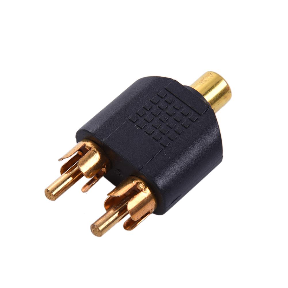 Rca Female Naar 2RCA Mannelijke Adapter Av Audio Plug Rca Female Naar Male Rca Y Splitter Audio Converter Voor Computer tv Audio MP3
