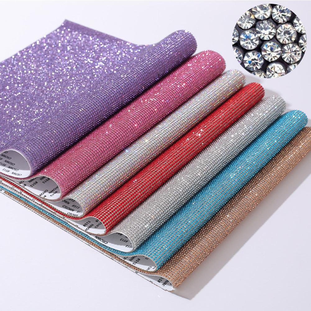 Zelfklevende Strass Sticker Tape Vel Trim Glitter Crystal Ribbon Gem Stickers voor DIY Auto Telefoon Schoenen Kleding Decor