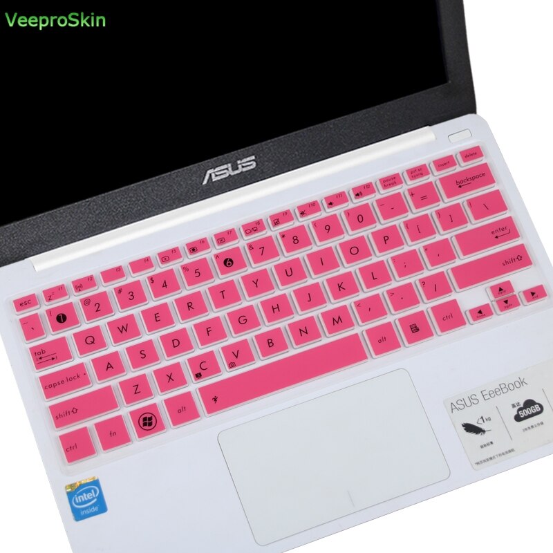 Laptop Toetsenbord Guard 11.6 Toetsenbord Cover Skin Voor Asus Vivobook E203M E203 E203Na Eeebook E203Ma E200Ha S200E E12 11'': pink