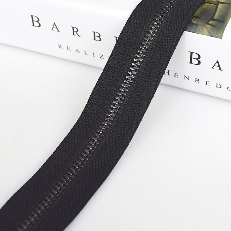 2/5Yards 3 # Metalen Rits Voor Naaien Diy Zip Sport Jas Kleding Open-End Ritsen kledingstuk Kleding Accessoires: gunblack / 2yards