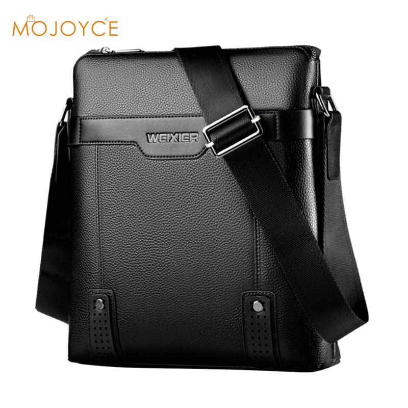 Vintage Pu Leer Toevallige Messenger Crossbody Tas Zakelijke Mannen Handtas Tassen Voor Mannen Kleine Aktetas: Black