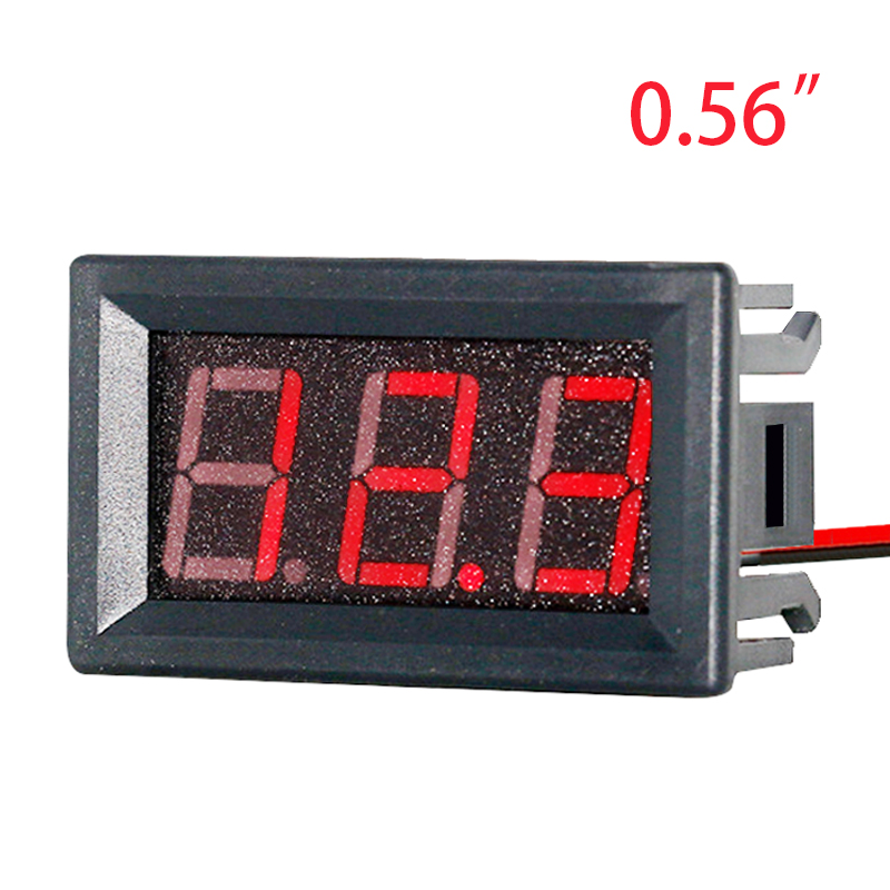Eafc Digitale Voltmeter Dc 4.5V Tot 30V Digitale Voltmeter Voltage Panel Meter Rood Voor 6V 12V electromobile Motorfiets Auto