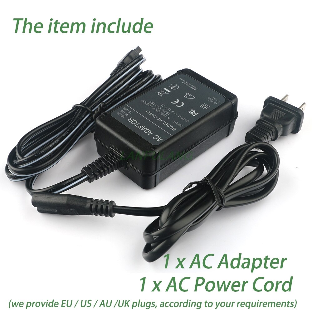LANFULANG AC-L200 AC Power Adapter/Carregador para Sony DCR-SR52 DCR-SR57 DCR-SR62 DCR-SR65 DCR-SR72 DCR-SR82 DCR-SX40 DCR-SX43