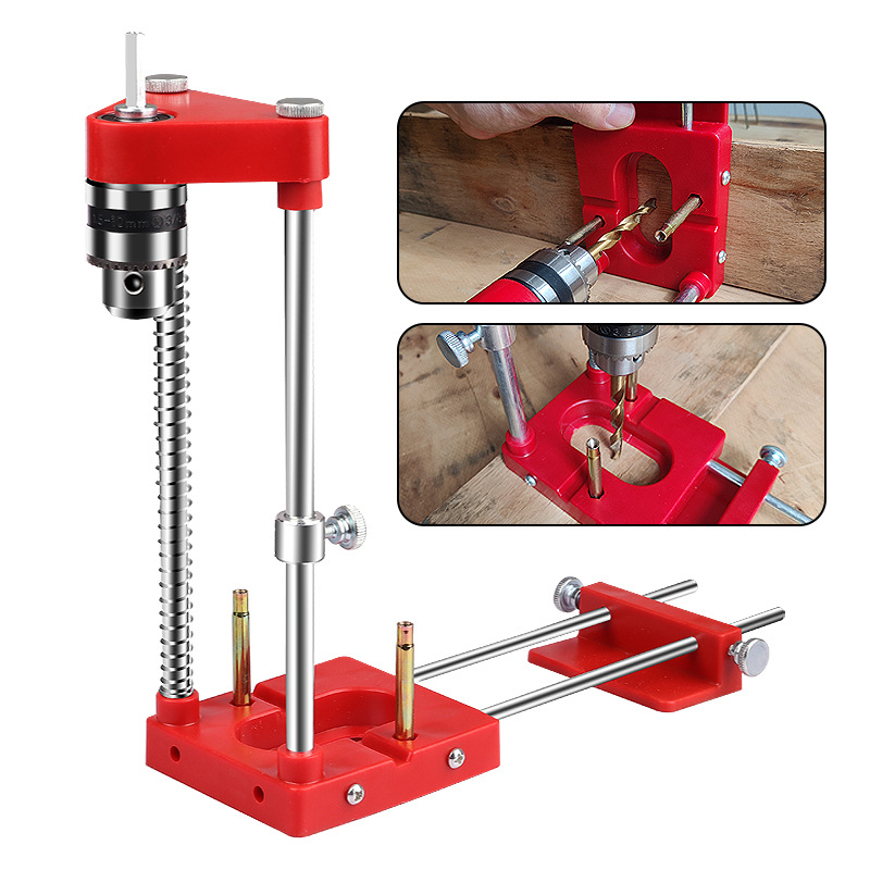 Woodworking Positioning Tool Drill Locator Auto-line Drill Guide Bench Drill Press Machine with Accessories Woodworking Tools
