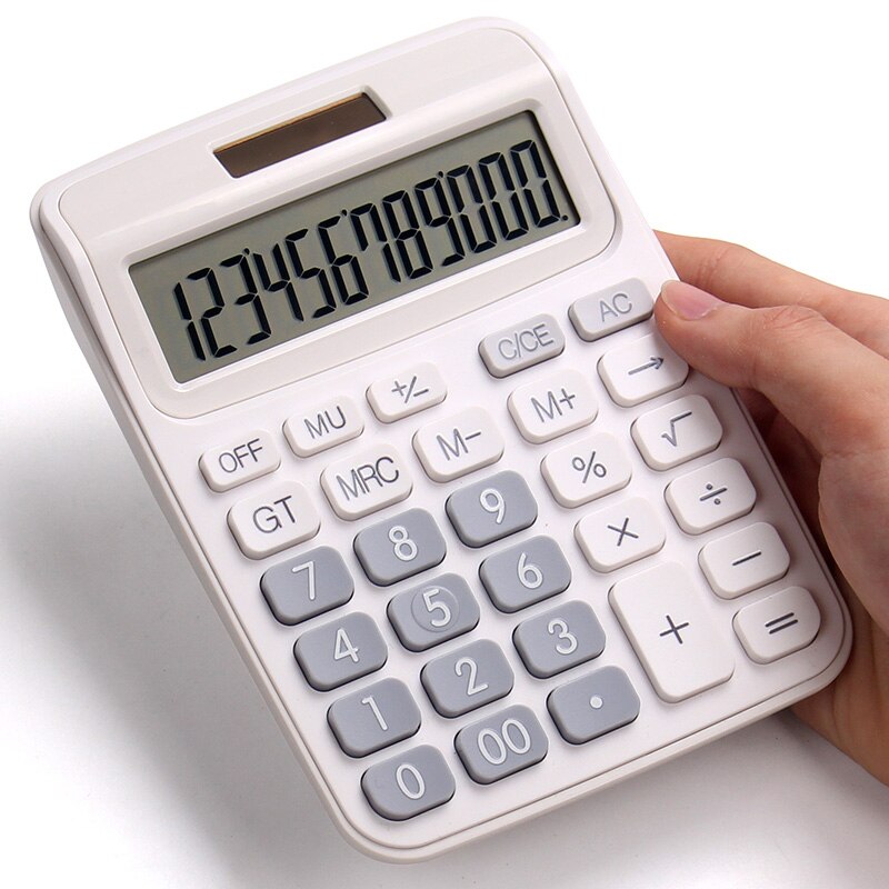 With voice calculator cute Korean candy color little fresh calculator computer big keys financial accounting special girl pink