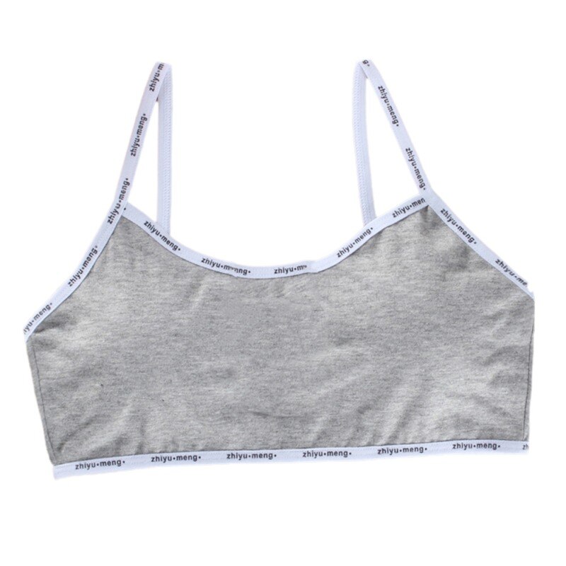 Trænings bh'er piger teenager undertøj børn bh'er små børn pige studenter bh top tyndt undertøj til børn teenagere sommer m: Grå