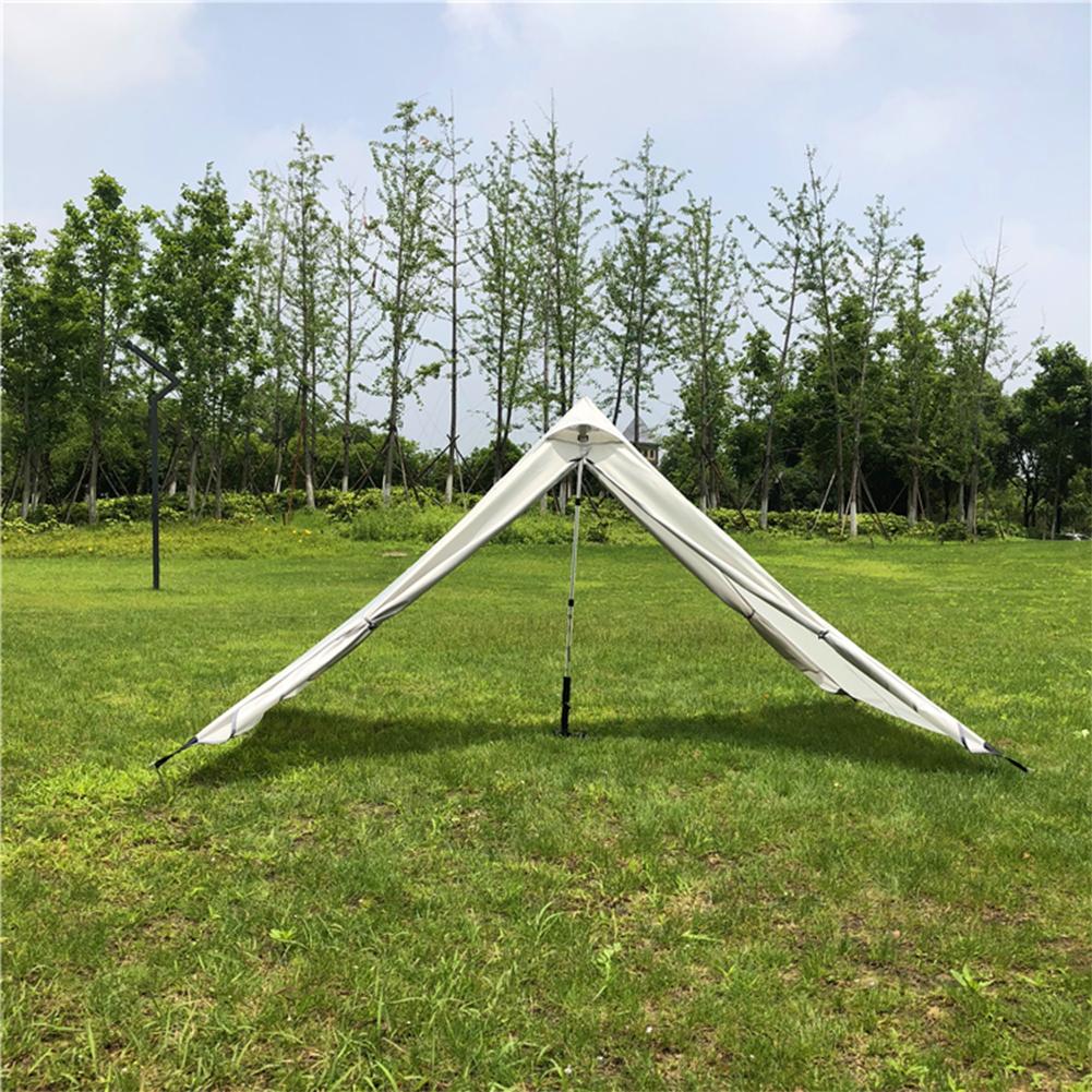 Ultralight Waterproof Two-Layer Pole-less Trekking Pole Pyramid Tent Non-pole Portable Camping Pyramid Tent Ultra Light Tent