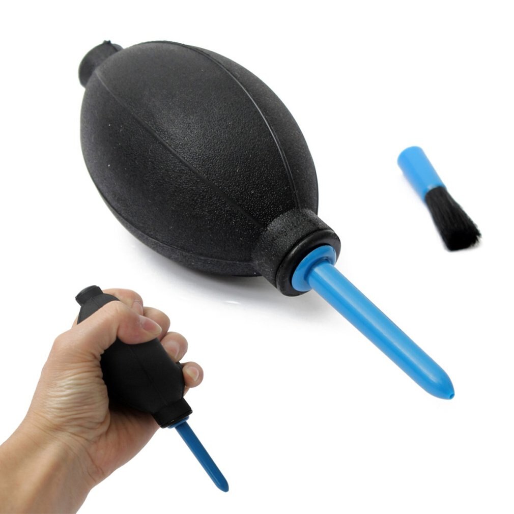 Universele Dust Blower Cleaner Lederen Air Blower Pomp Dust Cleaner Telescoop Lens Toetsenborden Mobiel Cleaning Tool + Borstel