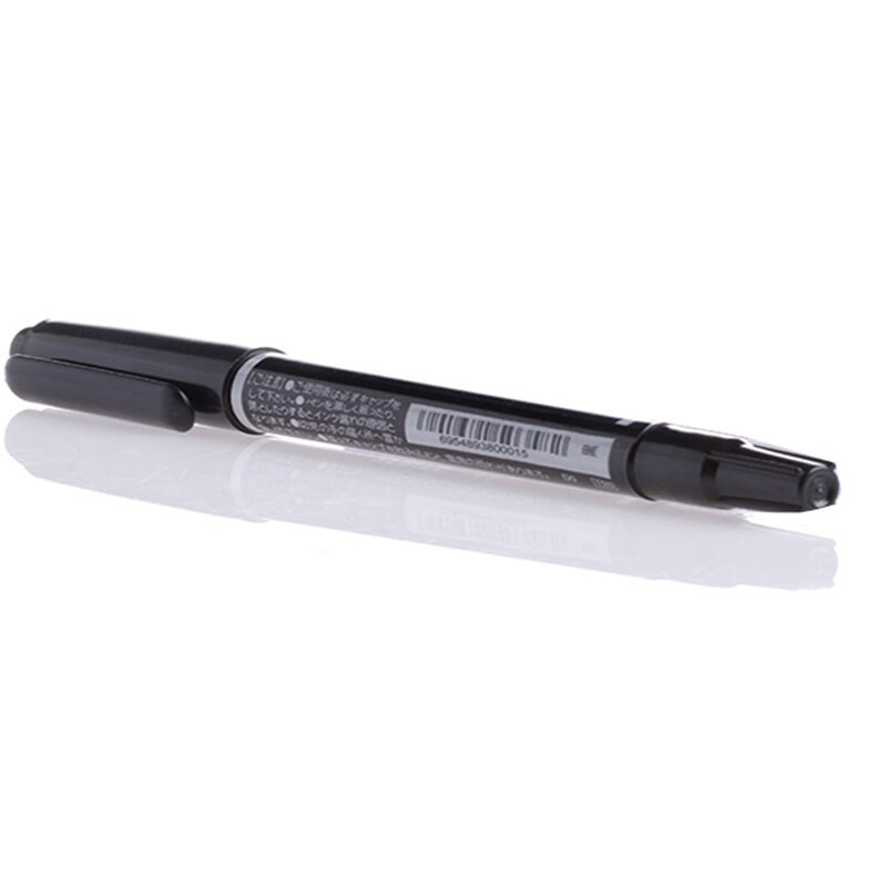 Permanent Marker Doubled Headed Hook Line Fine/Thick Pen Ink Tool Waterproof: BK
