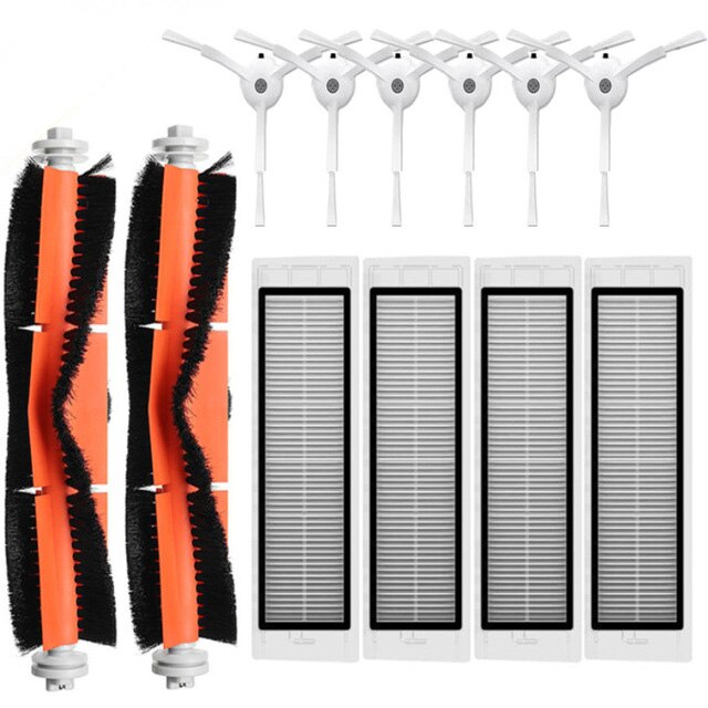 opprinnelig robot  s50 s5 hepa filter + sidebørste + hovedbørste til xiaomi mijia 1/1s/s5 max roborock støvsuger tilbehør tilbehør: Oransje
