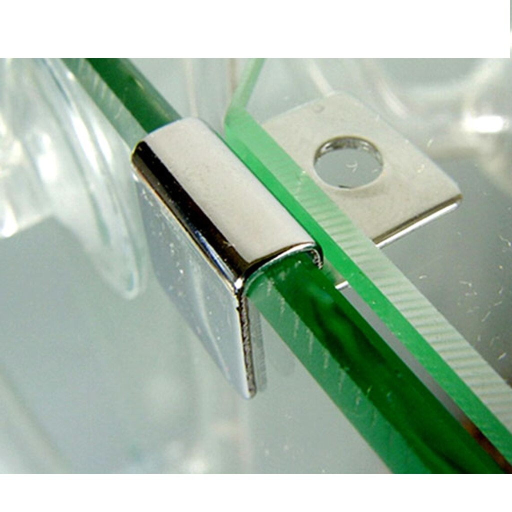4 stk akvarie glas dæksel støtte akvarium låg dæksel beslag holder rustfrit stål clip støtte 4- pakke  - 5/8/12/19mm