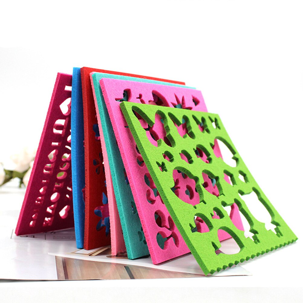 14 pcs Wool Felt Shape Needle Felt DIY Craft Stencil Applique Craft