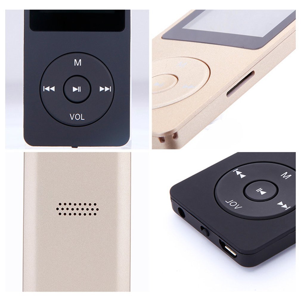 Ultra-Thin MP3 Player - 80H Playback - Lossless Hi-Fi Audio - FM Radio - Recorder - Built-in Speaker