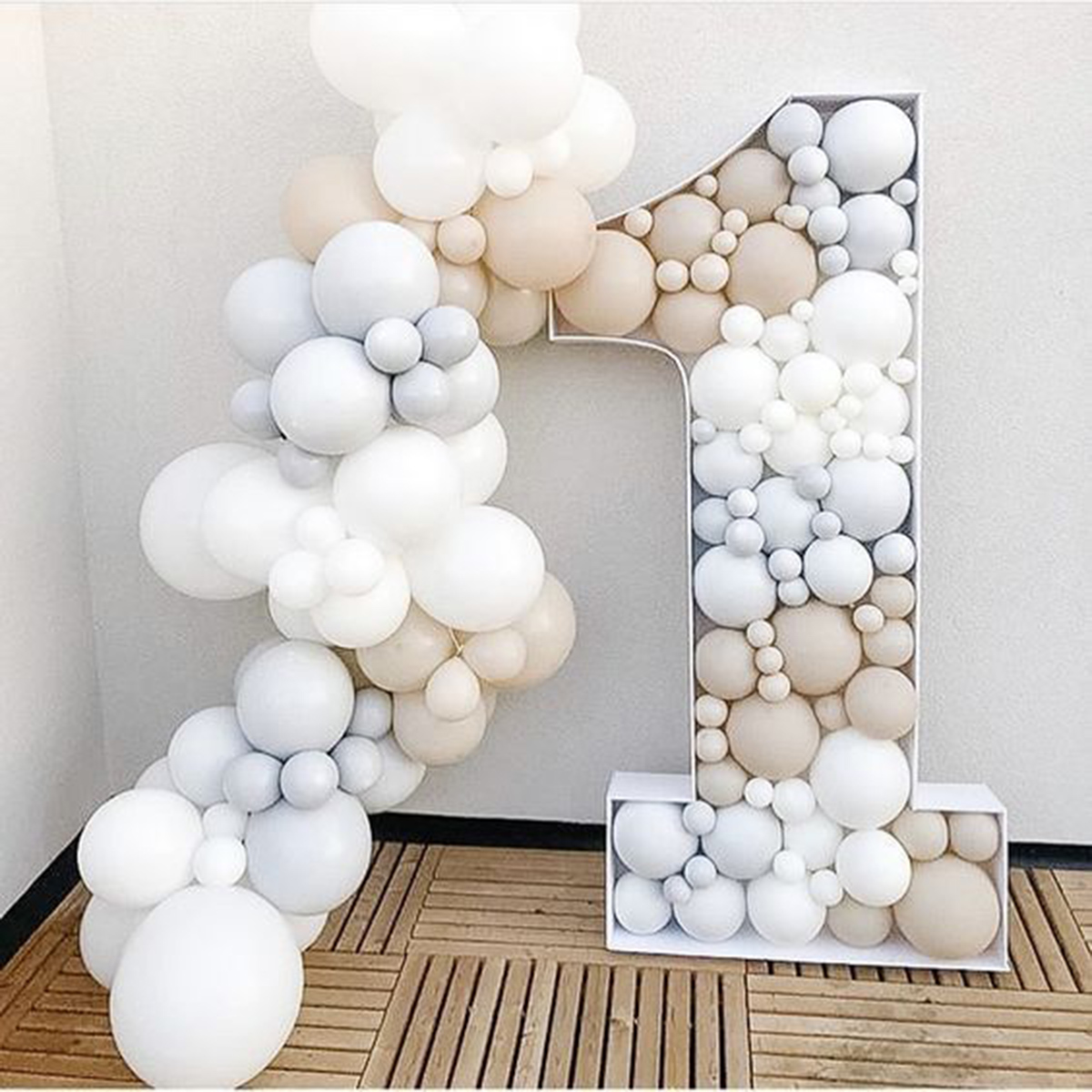 Decoración de cumpleaños DIY, tablero Digital tridimensional KT, decoración de 1 año, globo para de cumpleaños, combinación de decoración de habitación