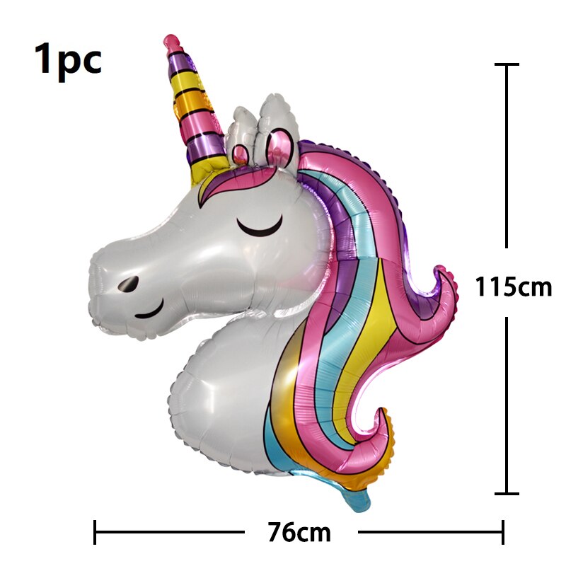 110 x 80cm stor unicorn ballong unicorn häst folie ballong barns födelsedag bröllop dekoration fest: 01