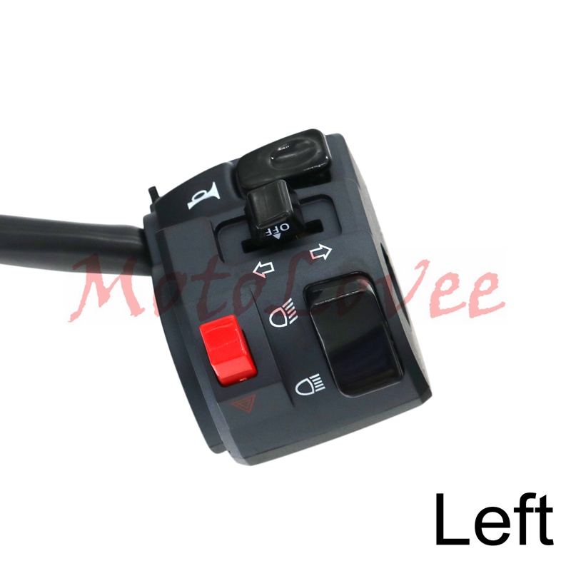 Motolovee 22Mm Motorfiets Switches Motor Claxon Turn Signaal Elektrische Fog Lamp Light Start Stuur Controller Schakelaar: Left