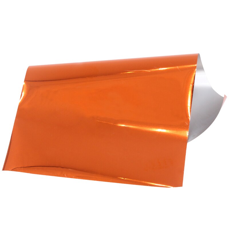 Orange stempling folie papir holografisk transfer laminator folie til gør-det-selv kunsthåndværk julebil: 50 stk