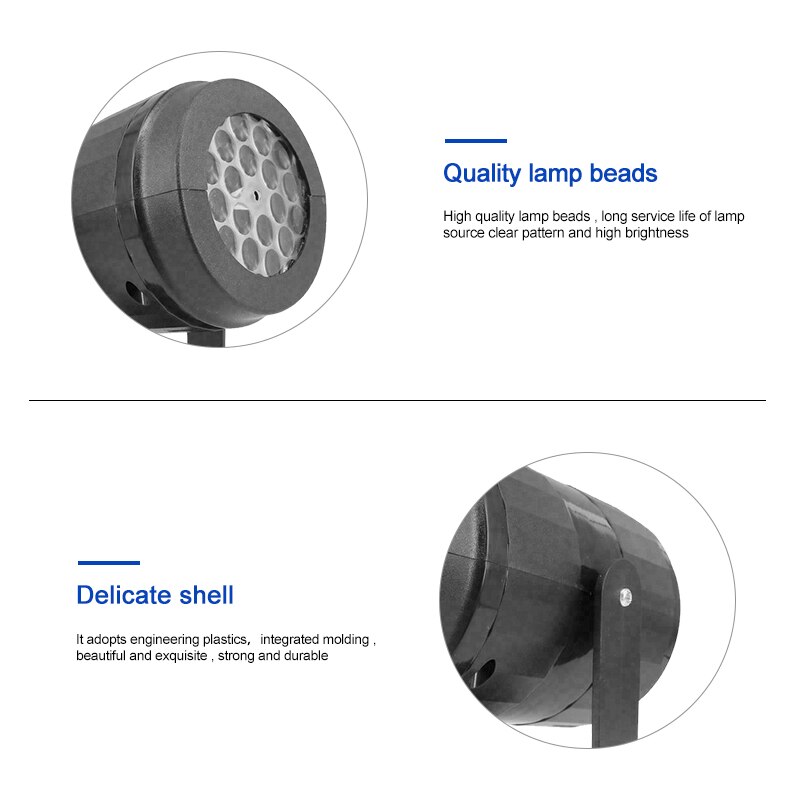 Proiettore di fiocchi di neve luce super luminosa spostare neve natale portato luci laser esterno impermeabile prato paesaggio decorazioni per feste di natale
