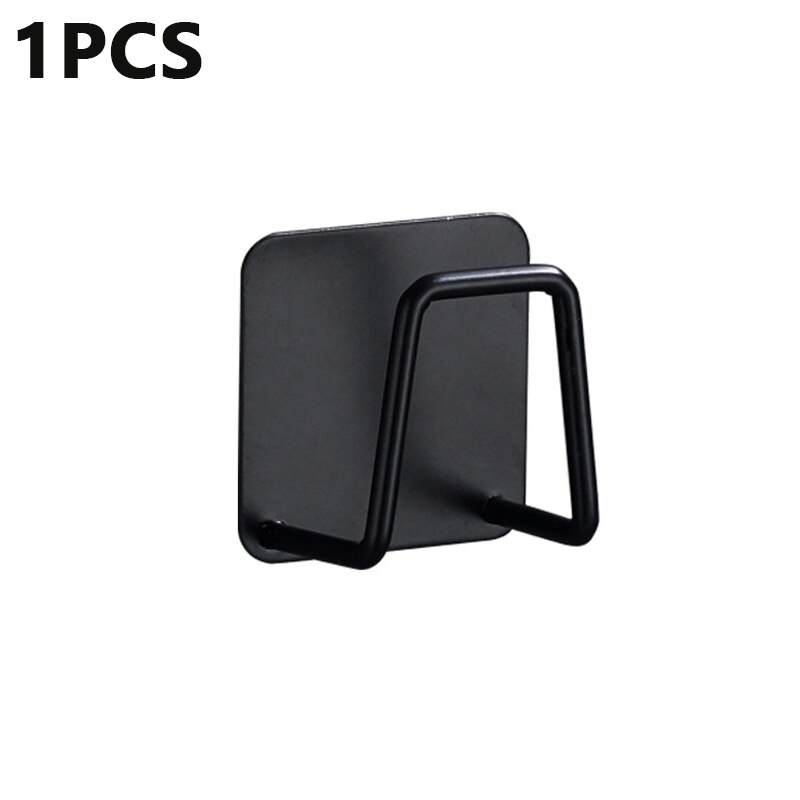 Support Auto-Adhésif pour Éponges de Cuisine, Égouttoir en Acier Inoxydable 304, Accessoires pour Évier: 1pcs black