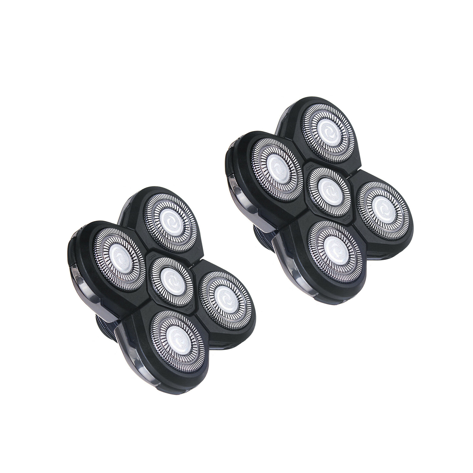 5 Heads Shaving Blade Floating Universal Hair Trimmer Beard Electric Razor Shaver Head Double Ring Cutter Replacement Practical: Gray / L