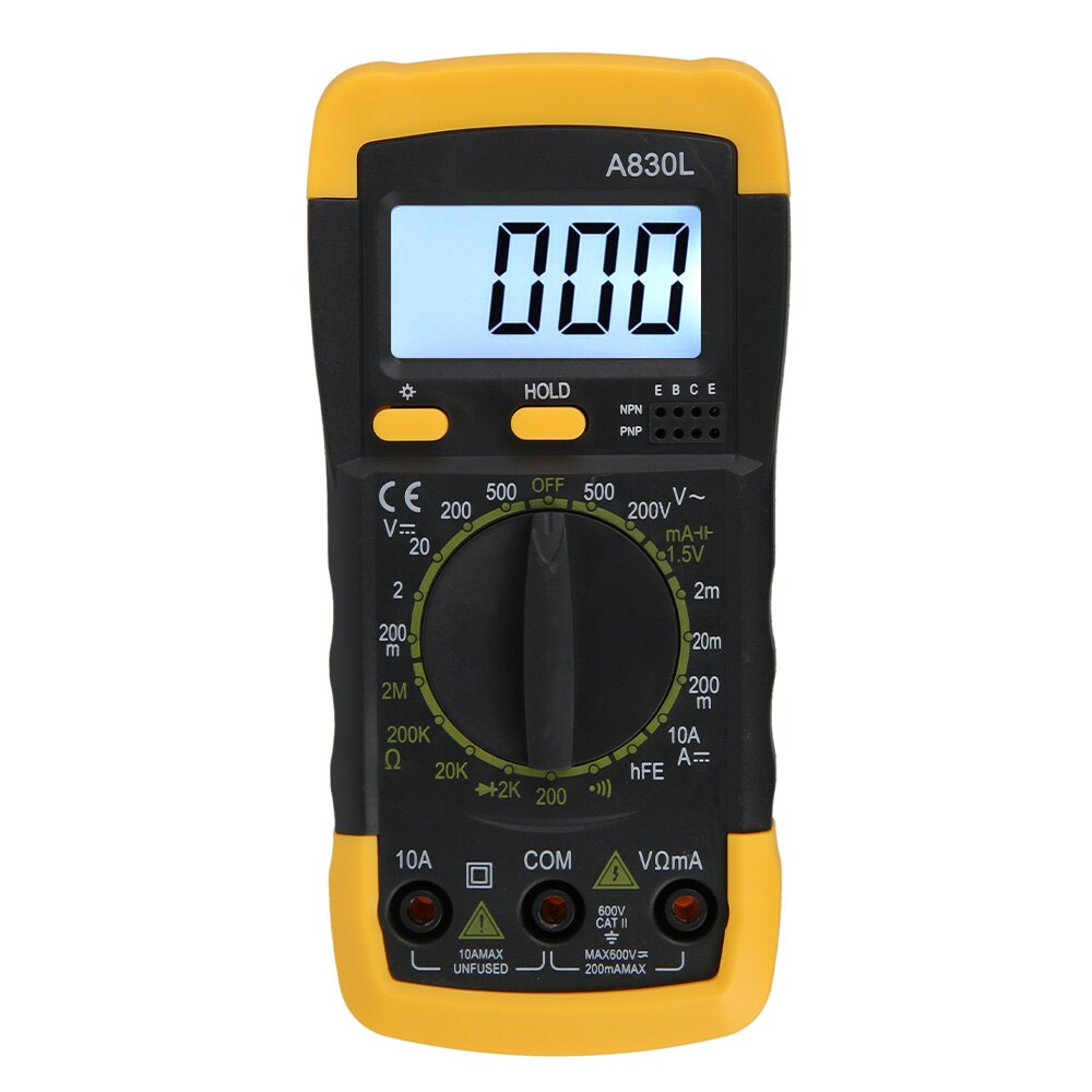 Multimètre Numérique Portable A830L - Haute Précision - Tension/résistance/capacitance - Neuf