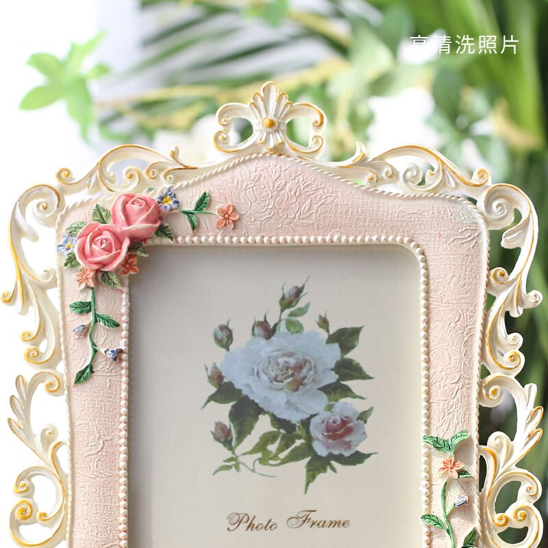 Christmas Luxe Stijl Gouden Kroon Home Decor Creatieve Hars Foto Desktop Frame Fotolijst Cadeau Voor Vriend