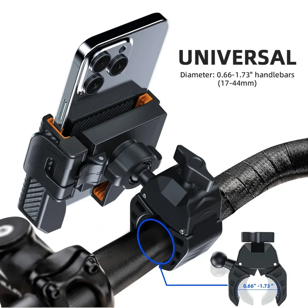 Bike Phone Holder Shockproof Elastic Bicycle Motorcycle Silicone Mobile Phone Holder Anti-Shake Motorcycle Phone Mount Supplies