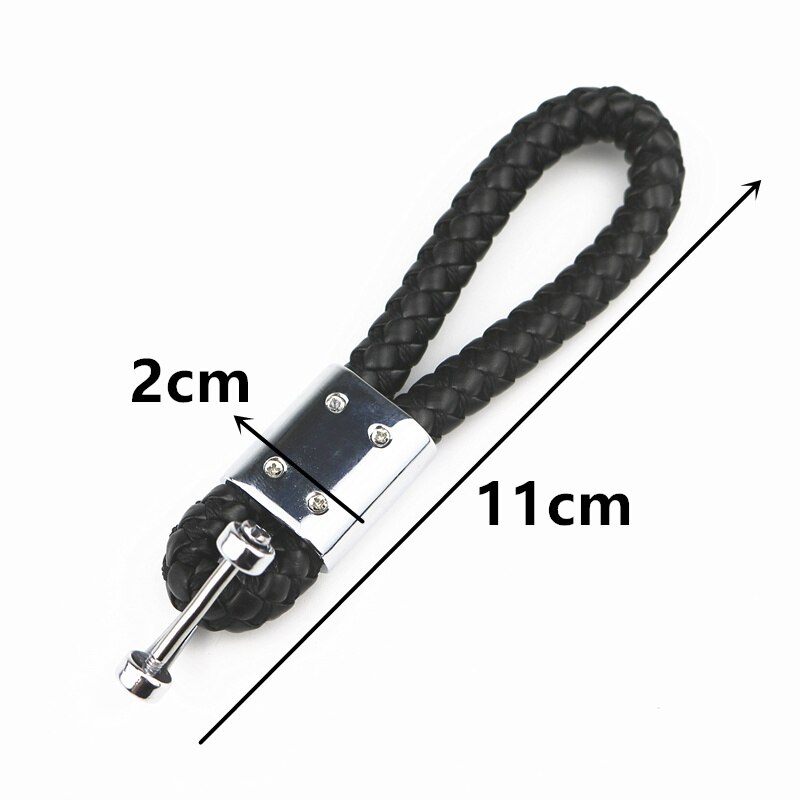 3D Metal+Braided rope Car Styling Keychain Key Chain Key Rings For Peugeot 107 108 206 207 308 307 508 3008 styling: Default Title