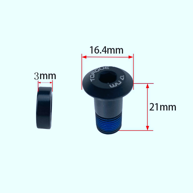 Cycle Rear Shock Trunnion Mount Bolt Kit Trek Giant 21 17mm M1.0 Conversion to Standard For Fox Rockshox XF manitou Bike Torque: SKY BLUE