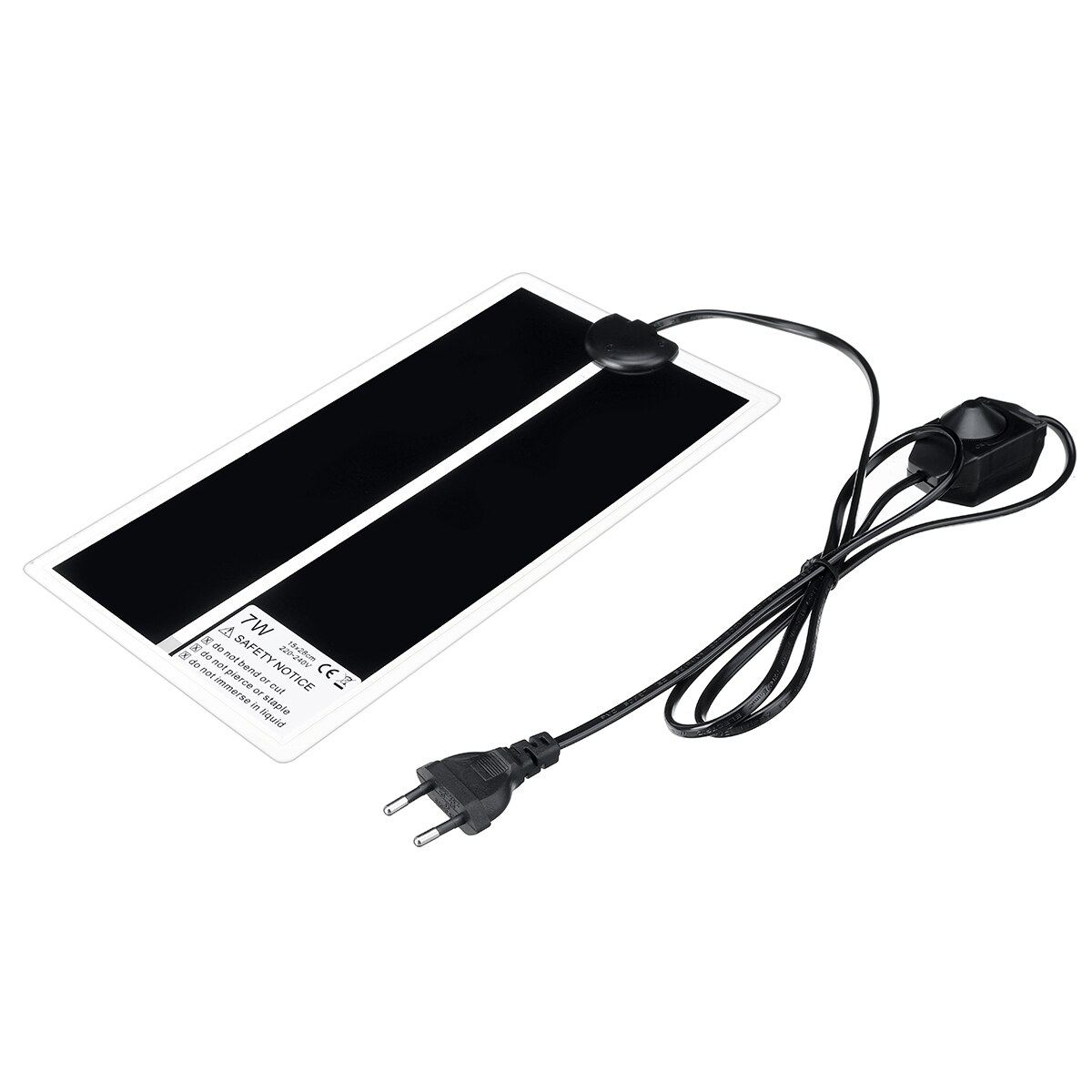 5-45W Adjustable Reptiles Heat Mat Climbing Pet Warm Heating Pads Temperature Controller Mats Reptiles Supplies EU Plug: 7W