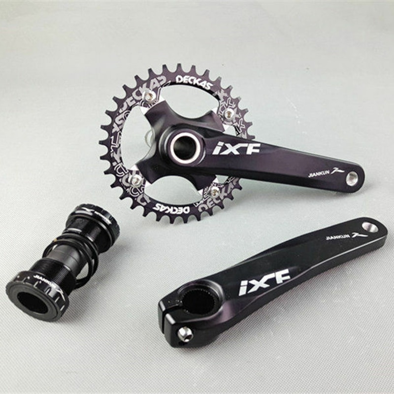 IXF MTB Road Bike Bicycle Crankset BCD104 Cranks Arm & Bottom Bracket &Chainring For BCD 104 Bike Upgrade: 3 Package