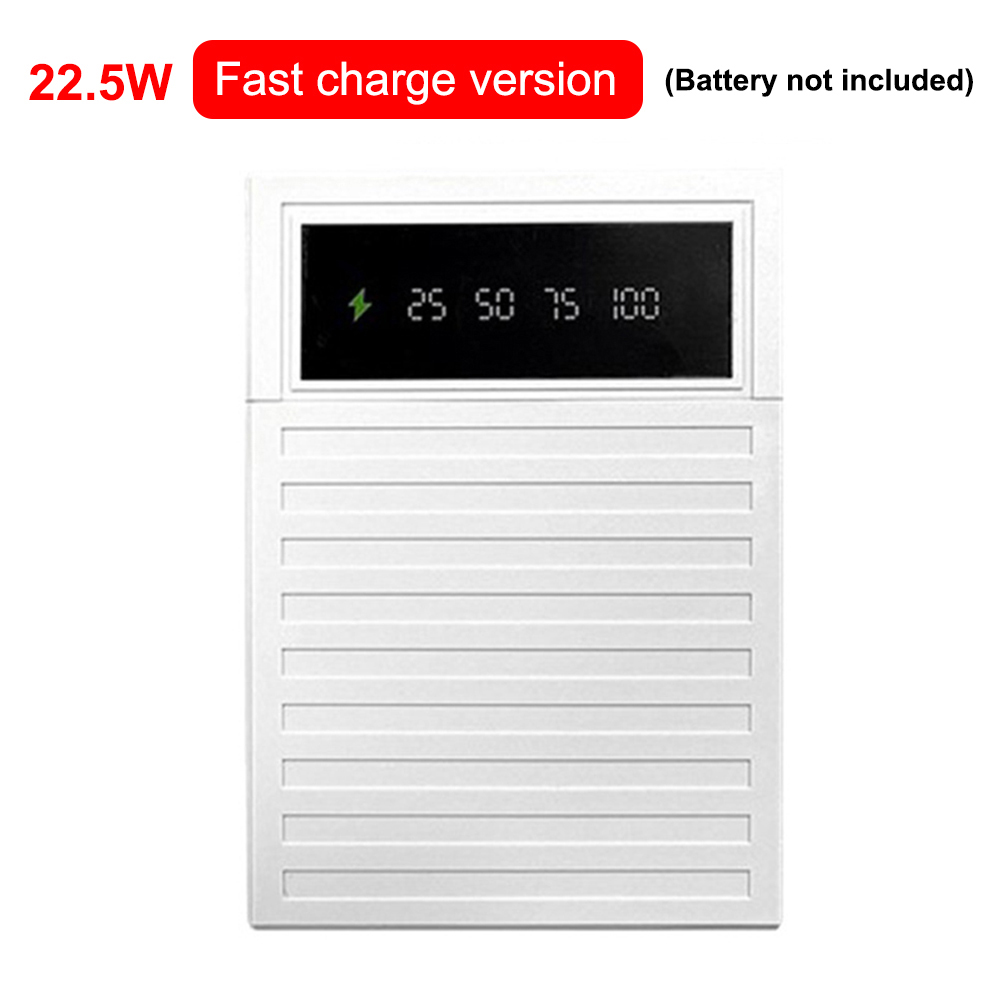 4 * 18650 Battery Holder Solderless Power Bank Cover DIY Battery Box Removable Power Supply Housing 18650 Battery Storage Box: WHITE