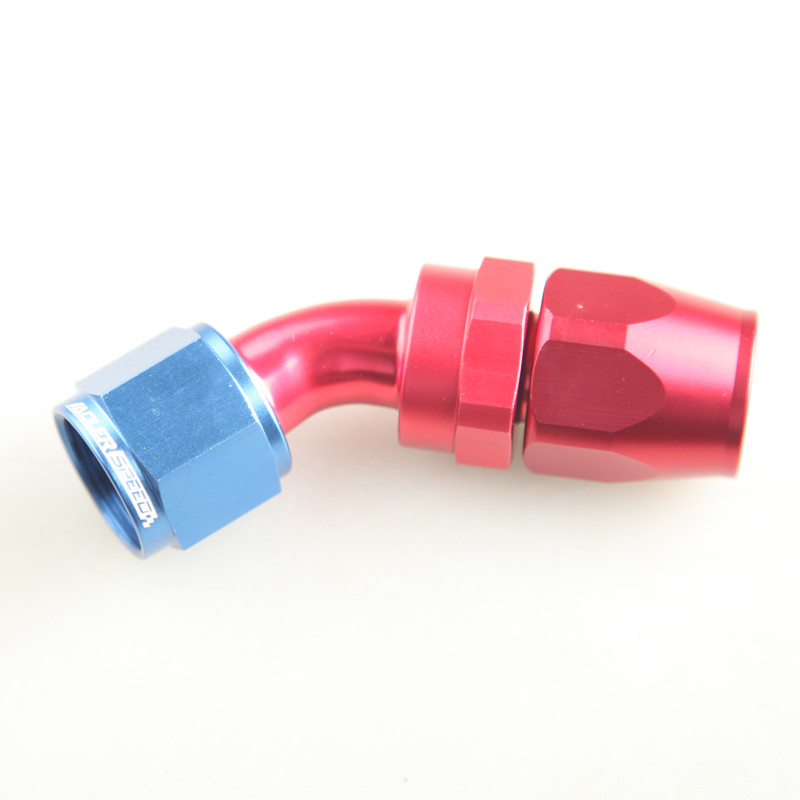 10an An10 Rechte 45 Graden 90 Graden 180 Graden Draaibare Olie Stookfitting Slang Einde Adapter Aluminium: Bruin