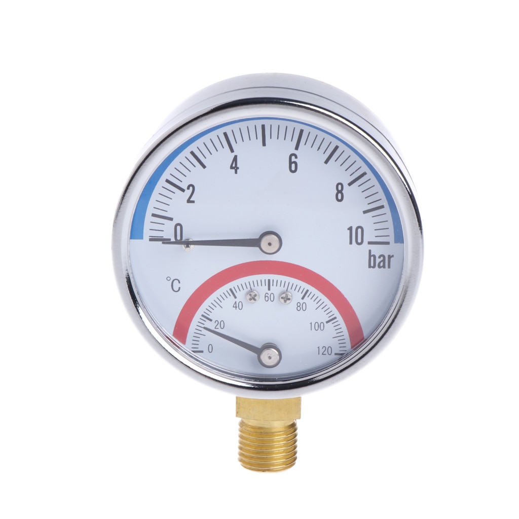 Neue 10 Bar Temperatur Manometer Meter G1/4 Gewinde 2 in1 Thermometer Monitor
