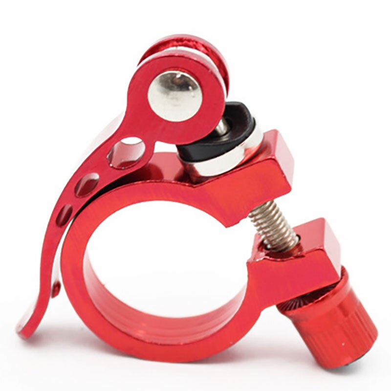 31.8mm mtb cykel sadel sadel klämma passar för 30.4/30.8/30.9/31.6mm yttre diameter sadelstolpe cykel delar tillbehör: Röd