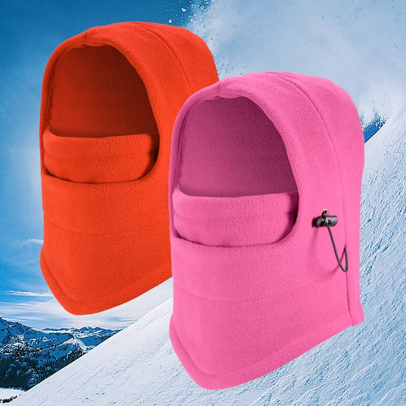 Termisk fleece balaclava hatt hettehals varmere vintersport ansiktsmaske til menn ski sykkel motorsykkel hjelm beanies maskert hette