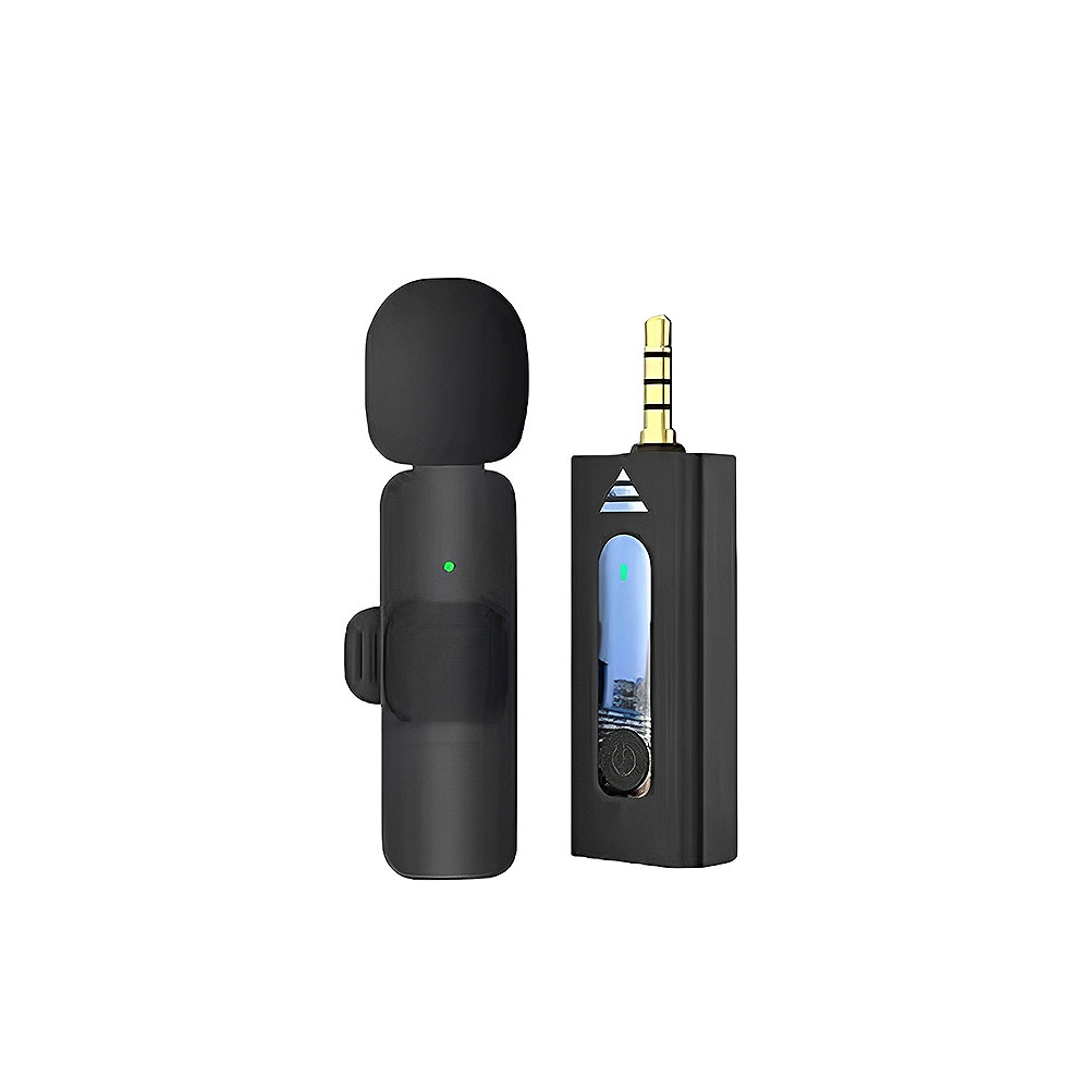 Wireless Microphone Lavalier 5.0 Bluetooth Mini Mic for Recording Interview 3.5mm Sound Receiver for Camera Android Phone Laptop: green