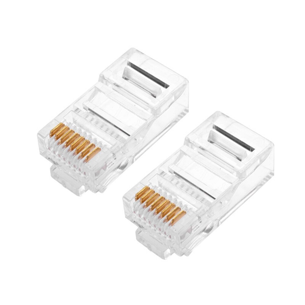 50 pz/lotto Ethernet di rete teste di cristallo spina RJ45 connettori 8pin RJ45 connettore CAT5 CAT5e Cat6 cavo modulare spine presa