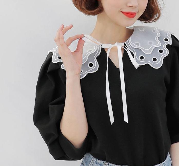 2022 Vrouwen Nep Kraag Afneembare Revers Ketting Dames Valse Kraag Blouse Top Faux Col Half-Shirt Kleding Accessoires