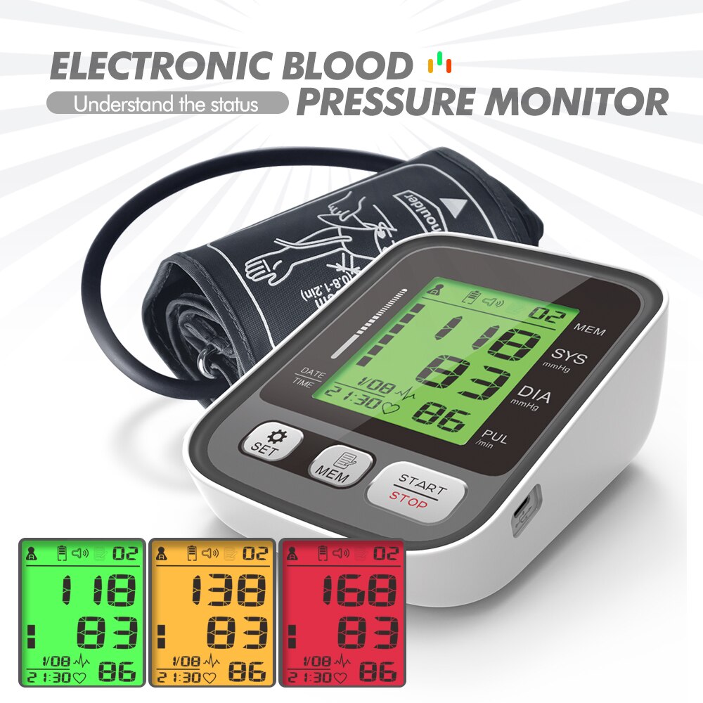 Gezondheid Arm Automatische Bloed Presure Meter Bloeddrukmeter Bloeddruk Elektrische Automatische Digitale Hartslag Pr Tonometer